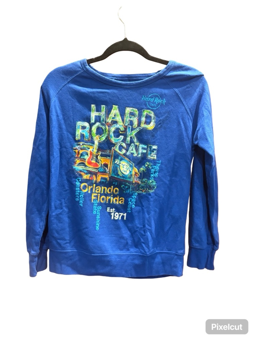 Hard Rock Cafe Kids Royal Blue Orlando Graphic Sweatshirt